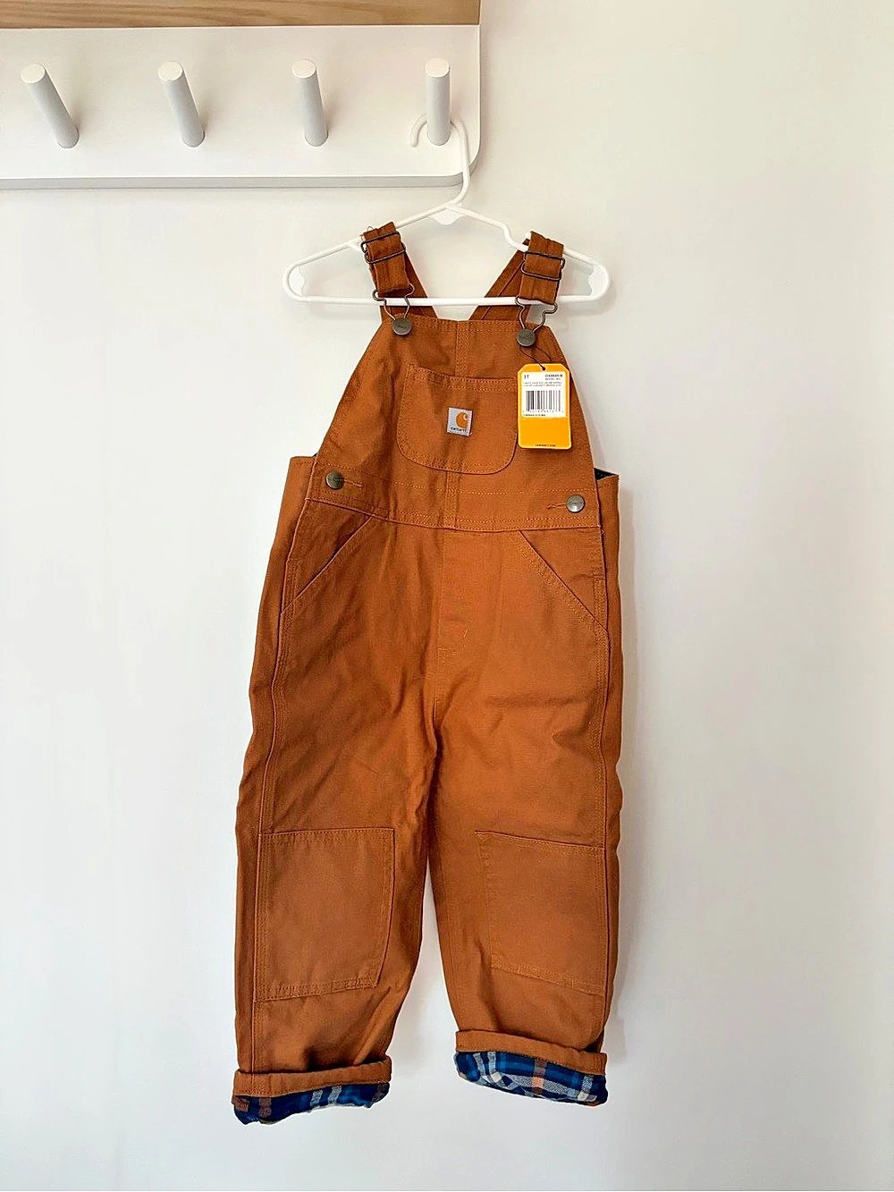 carhartt toddler flannel lined overall boys 3T